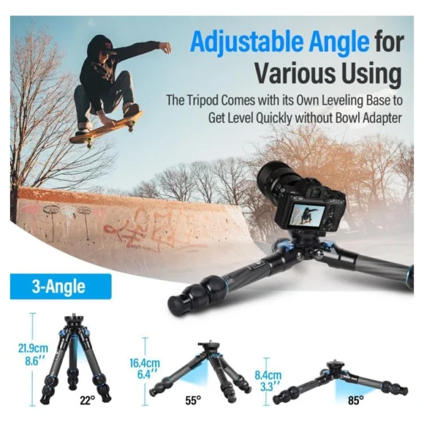 Sirui C223l Compact Travel Tripod w/ Leveling Base - Afbeelding 5