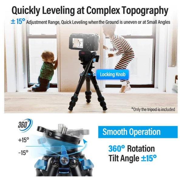 Sirui C223l Compact Travel Tripod w/ Leveling Base - Afbeelding 6