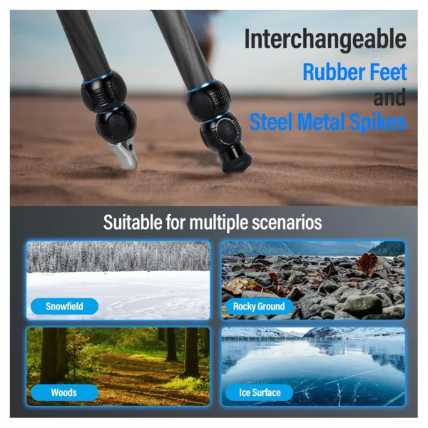 Sirui C223l Compact Travel Tripod w/ Leveling Base - Afbeelding 4