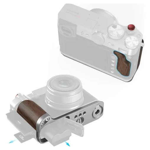 SmallRig 5265 L-Shape Mount Wooden Handle Fujifilm GFX100RF Silver - Afbeelding 6