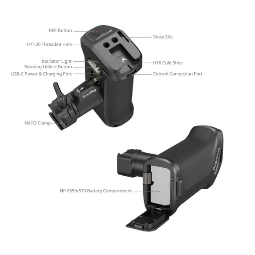 SmallRig 3893 Rotating Side Handle w/ Trigger Rec For Son... - Afbeelding 6