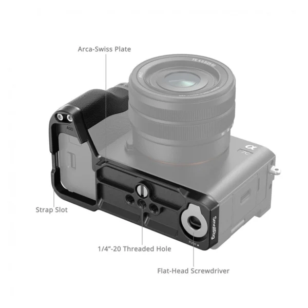 SmallRig 4797B L-Shape Mount Plate w/ Silicone Handle For... - Afbeelding 3