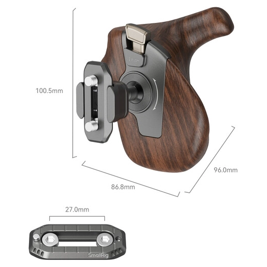 SmallRig 5192 Imagegrip Series Wooden Handle w/ Nato Clam... - Afbeelding 4