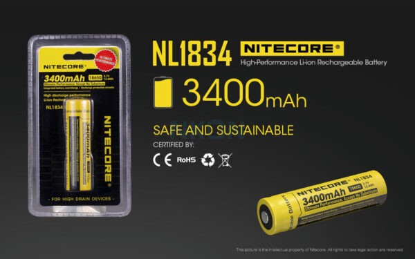 Nitecore 18650 NL1834 (3400mAh) - Afbeelding 5