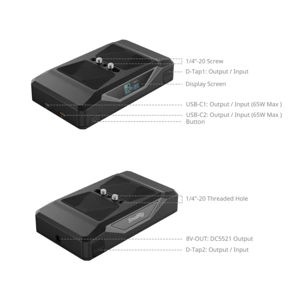 SmallRig 4826 CB75 Camera Base Battery - Afbeelding 8