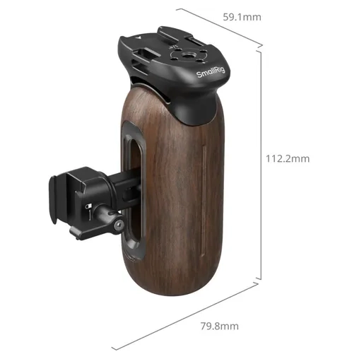 SmallRig 5239 Wooden Side Handle w/ Nato Clamp - Afbeelding 8