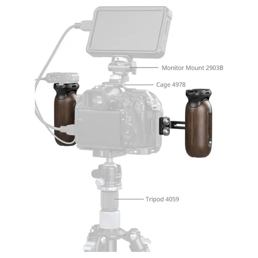 SmallRig 5237 Wooden Side Handle w/ 1/4-20 Screw - Afbeelding 2