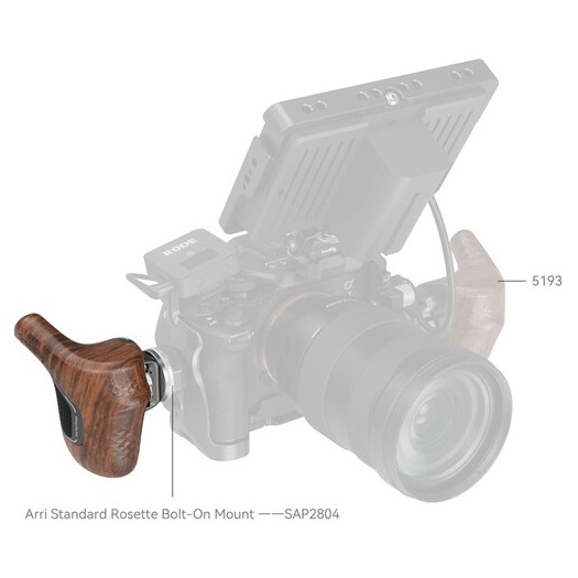 SmallRig 5162 Imagegrip Series Wooden Handle w/ ARRI Rose... - Afbeelding 2