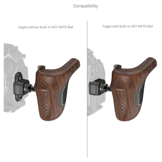 SmallRig 5161 Imagegrip Series Wooden Handle w/ Nato Clam... - Afbeelding 2