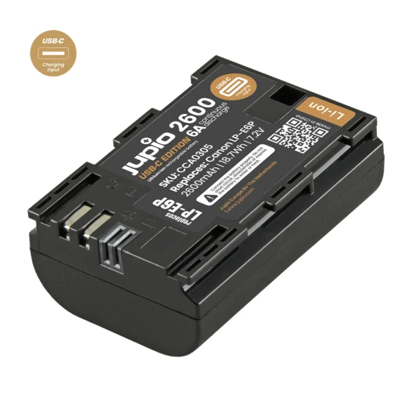 Jupio LP-E6P Ultra C (USB-C Input) 2600mAh (6A Continuous... - Afbeelding 2