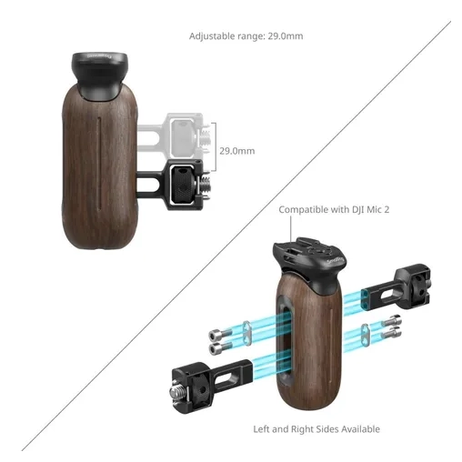 SmallRig 5238 Wooden Side Handle w/ 1/4-20 & 3/8''-16 ARR... - Afbeelding 8