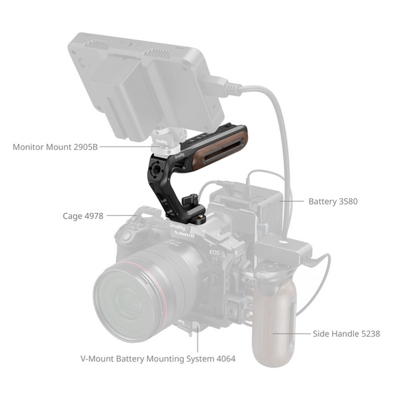 SmallRig 5250 Top Handle w/ Cold Shoe Mount - Afbeelding 3