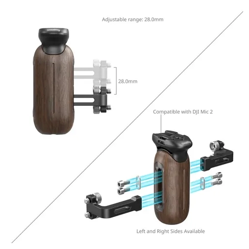 SmallRig 5237 Wooden Side Handle w/ 1/4-20 Screw - Afbeelding 3