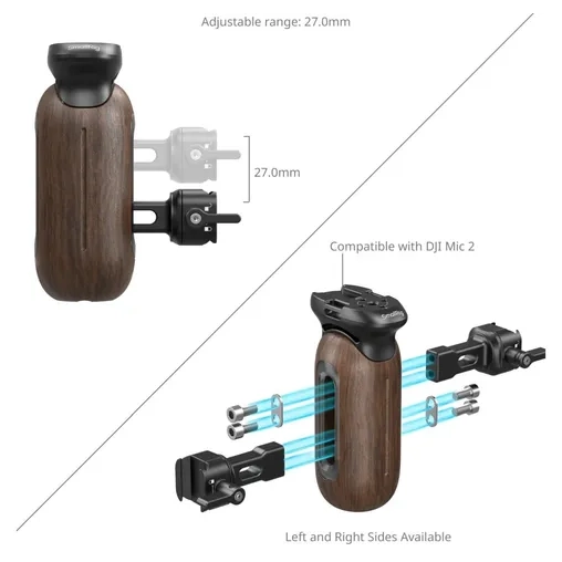 SmallRig 5239 Wooden Side Handle w/ Nato Clamp - Afbeelding 7