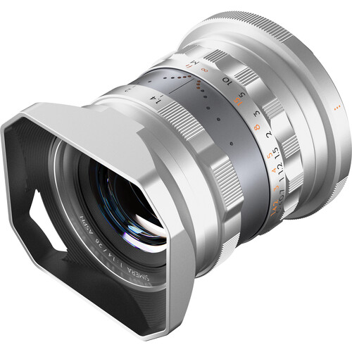 Thypoch 28mm f/1.4 FullFrame For Canon RF-Mount Silver - Afbeelding 4