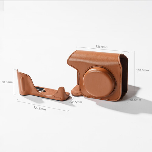 SmallRig 5385 Leather Case Kit For Canon PowerShot V1 (Brown) - Afbeelding 2