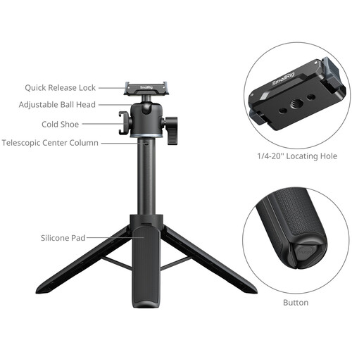 SmallRig 5435 Grip-Tripod For Action Cameras - Afbeelding 3
