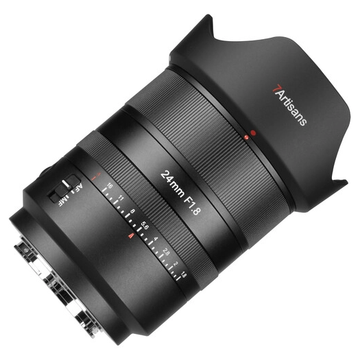 7Artisans AF24mm f/1.8 Sony E Mount DE-Clicked Black - Afbeelding 6