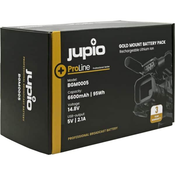 Jupio Gold Mount Battery 6600mAh (95Wh) LED Indicaton/D-Tap
