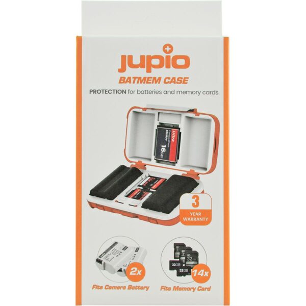 Jupio Batmem Case For 2X Camera Battery + 14 Memory Cards