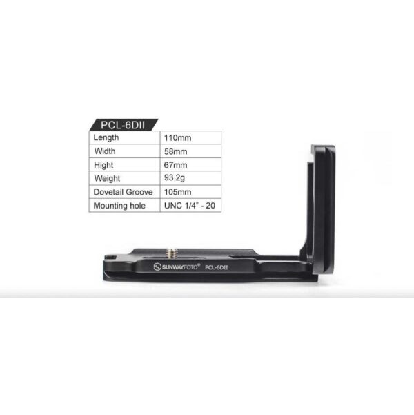 Sunwayfoto L-Plate for Canon 6DII (PCL-6DII)