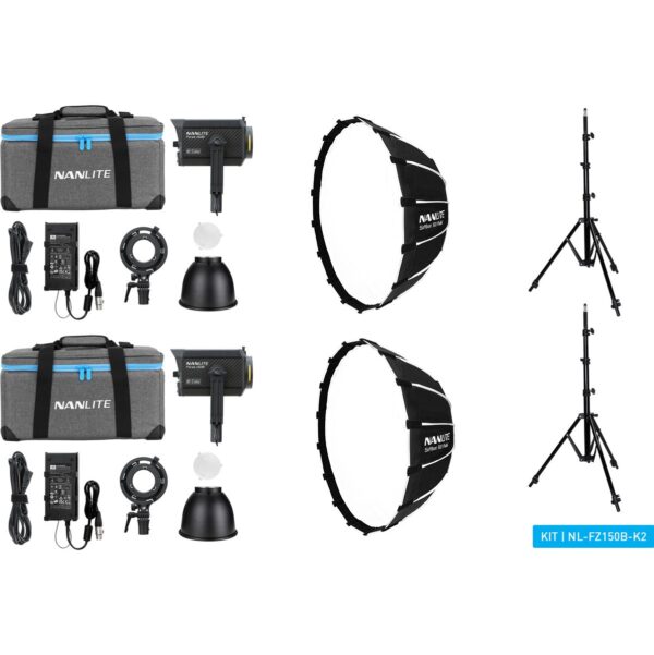 Nanlite Forza 150B Bi-Colour LED Dual Kit (w/ Light Stand...