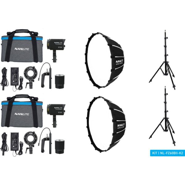 Nanlite Forza 60B II Bi-Colour LED Dual Kit (w/ Light Sta...