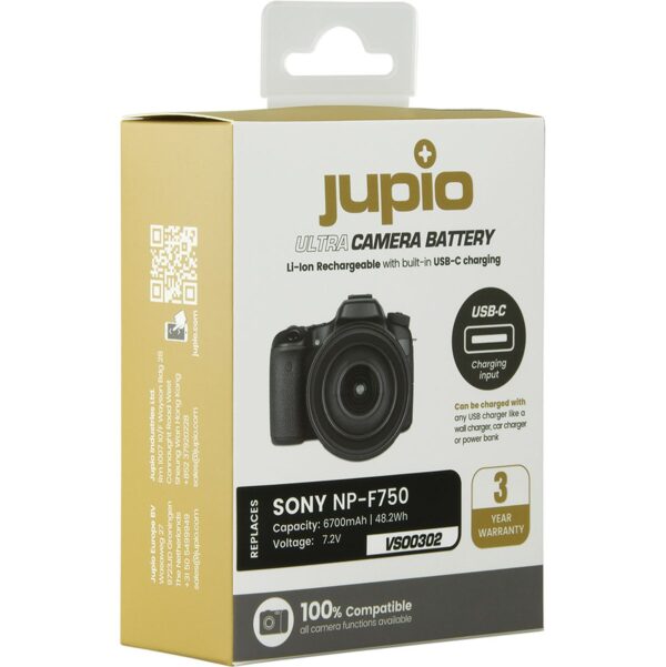 Jupio NP-F750 Ultra C (USB-C Input) 6700mAh