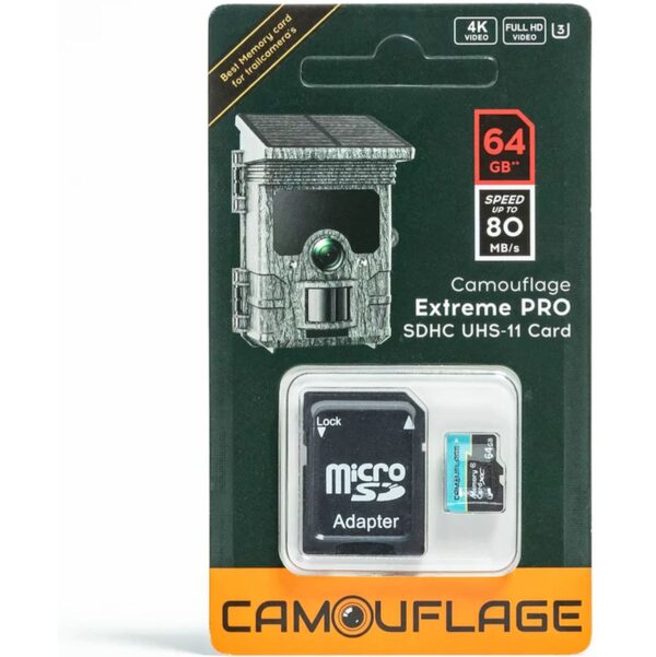 Trailcamera SD card 64gb Camouflage