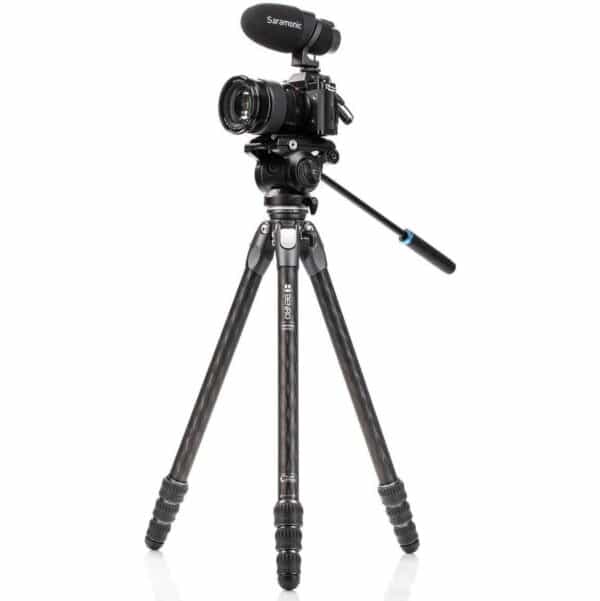 Benro Tortoise Carbon Tripod w/ S4PRO Videokop 24C Leveli...