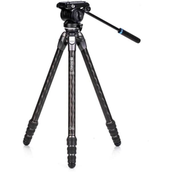 Benro Tortoise Carbon Tripod w/ S4PRO Videokop 24C Leveli...