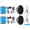 Nanlite FC-120B LED Bi-Colour Spot Light Dual Kit (w/ Light Stand And Softbox)