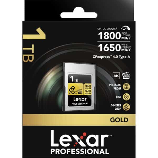 Lexar CFexpress Pro Type A Gold 4.0 Series 1TB R1800/W165...
