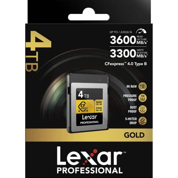 Lexar CFexpress Pro Type B Gold 4.0 Series 4TB - R3600/W3...