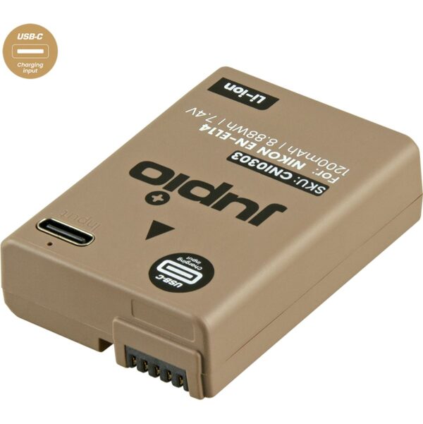 Jupio EN-EL14A *ULTRA C* (USB-C input) 1200mAh