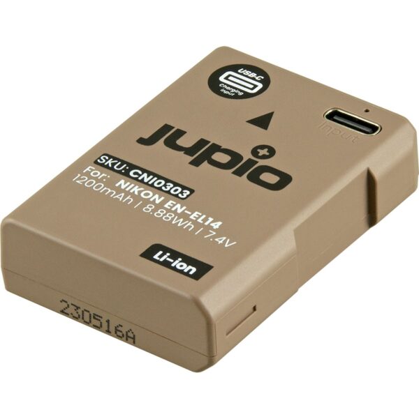 Jupio EN-EL14A *ULTRA C* (USB-C input) 1200mAh