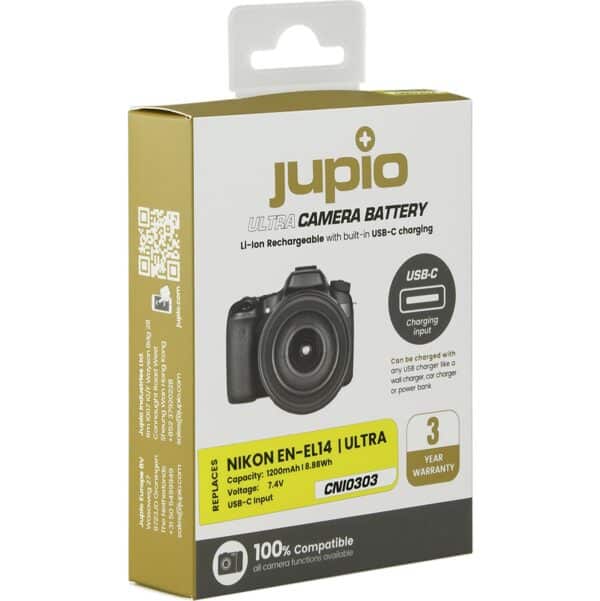 Jupio EN-EL14A *ULTRA C* (USB-C input) 1200mAh