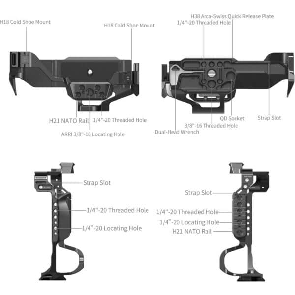 SmallRig 5147 Cage Panasonic LUMIX S1R II/S5II/S5 Iix/G9II w/DMW-BG Battery Grip