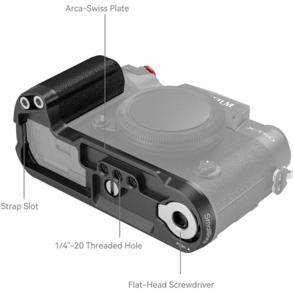 SmallRig 4783B L-Shape Mount Plate w/ Silicone Handle For...