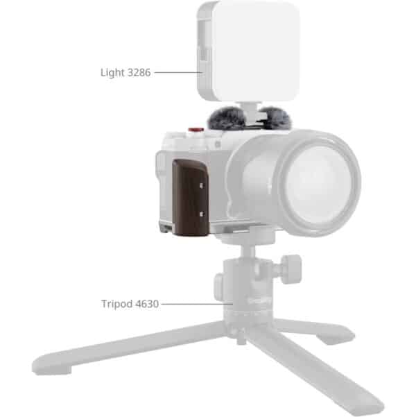 SmallRig 5261 L-Shape Mount Plate w/ Wooden Handle For Fu...