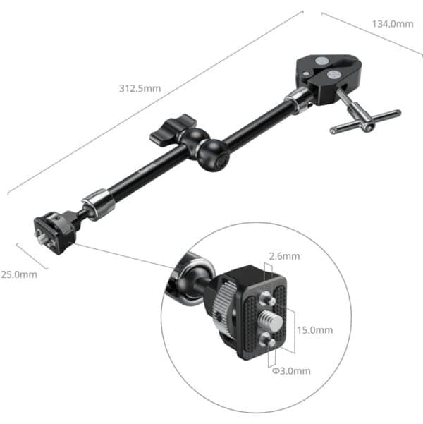 SmallRig 5311 Magic Arm w/ Crab-Shaped Clamp (11)