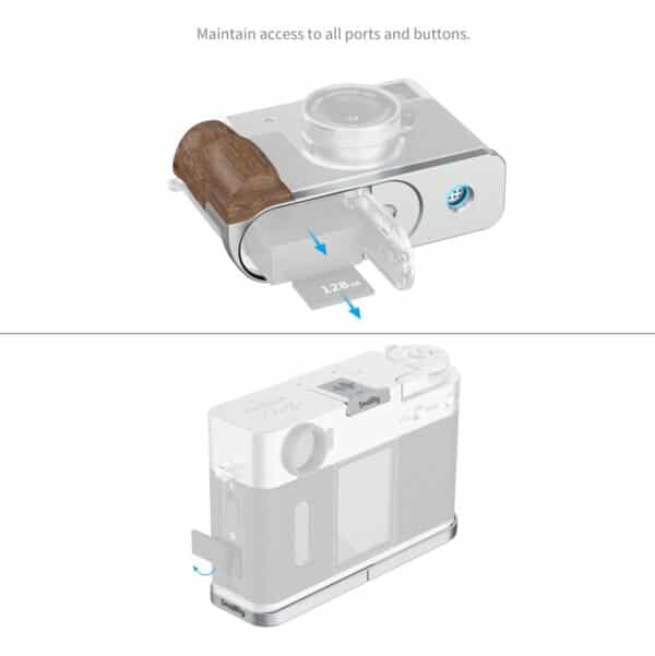 SmallRig 5223 L-Shaped Mount Plate w/ Wooden Handle For F...