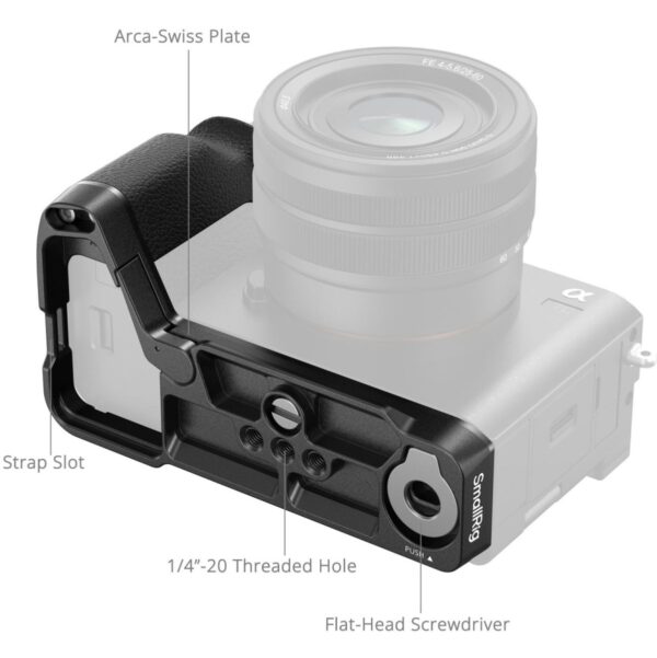 SmallRig 4797B L-Shape Mount Plate w/ Silicone Handle For...