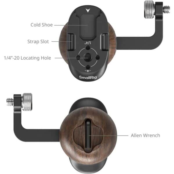 SmallRig 5237 Wooden Side Handle w/ 1/4-20 Screw