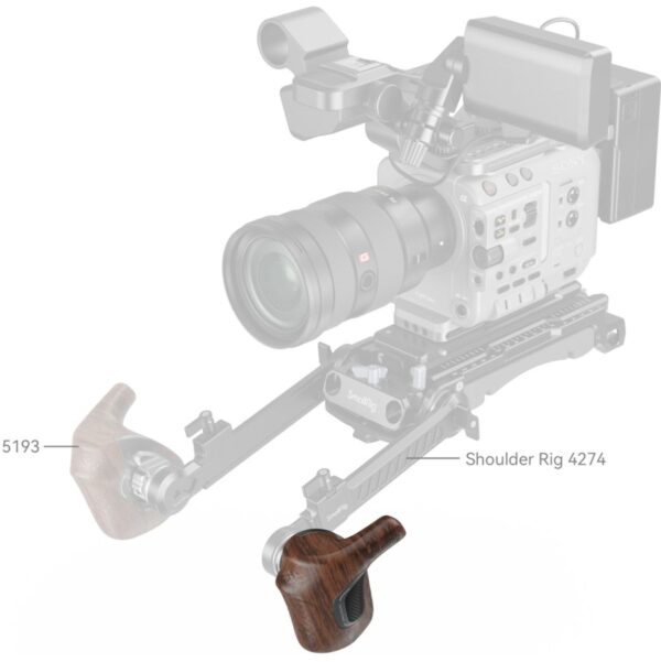 SmallRig 5162 Imagegrip Series Wooden Handle w/ ARRI Rose...