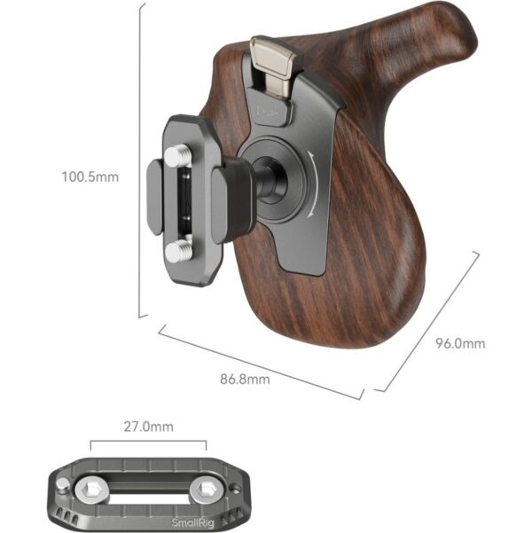 SmallRig 5192 Imagegrip Series Wooden Handle w/ Nato Clam...