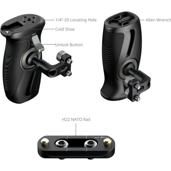 SmallRig 5194 Rotating Side Handle w/ 1/4-20 Screws