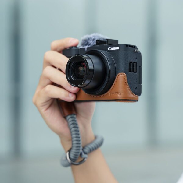 SmallRig 5385 Leather Case Kit For Canon PowerShot V1 (Br...