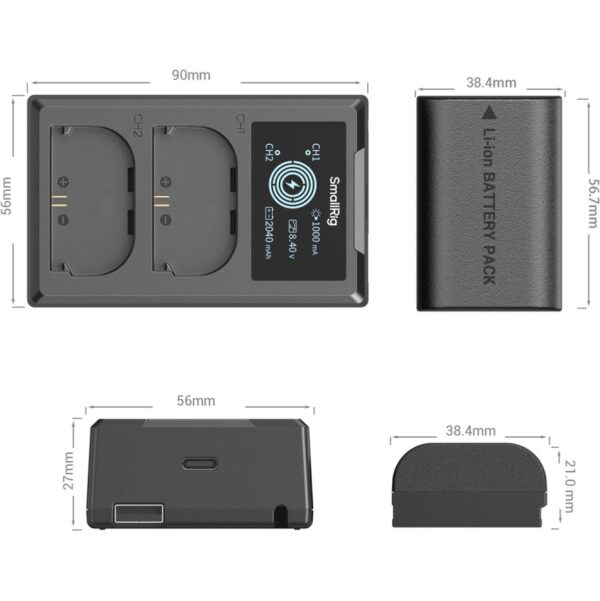 SmallRig 5409 Camera Battery X2 And Charger Kit For Canon...