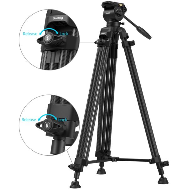SmallRig 5441 AD14 Heavy-Duty Carbon Fiber Tripod